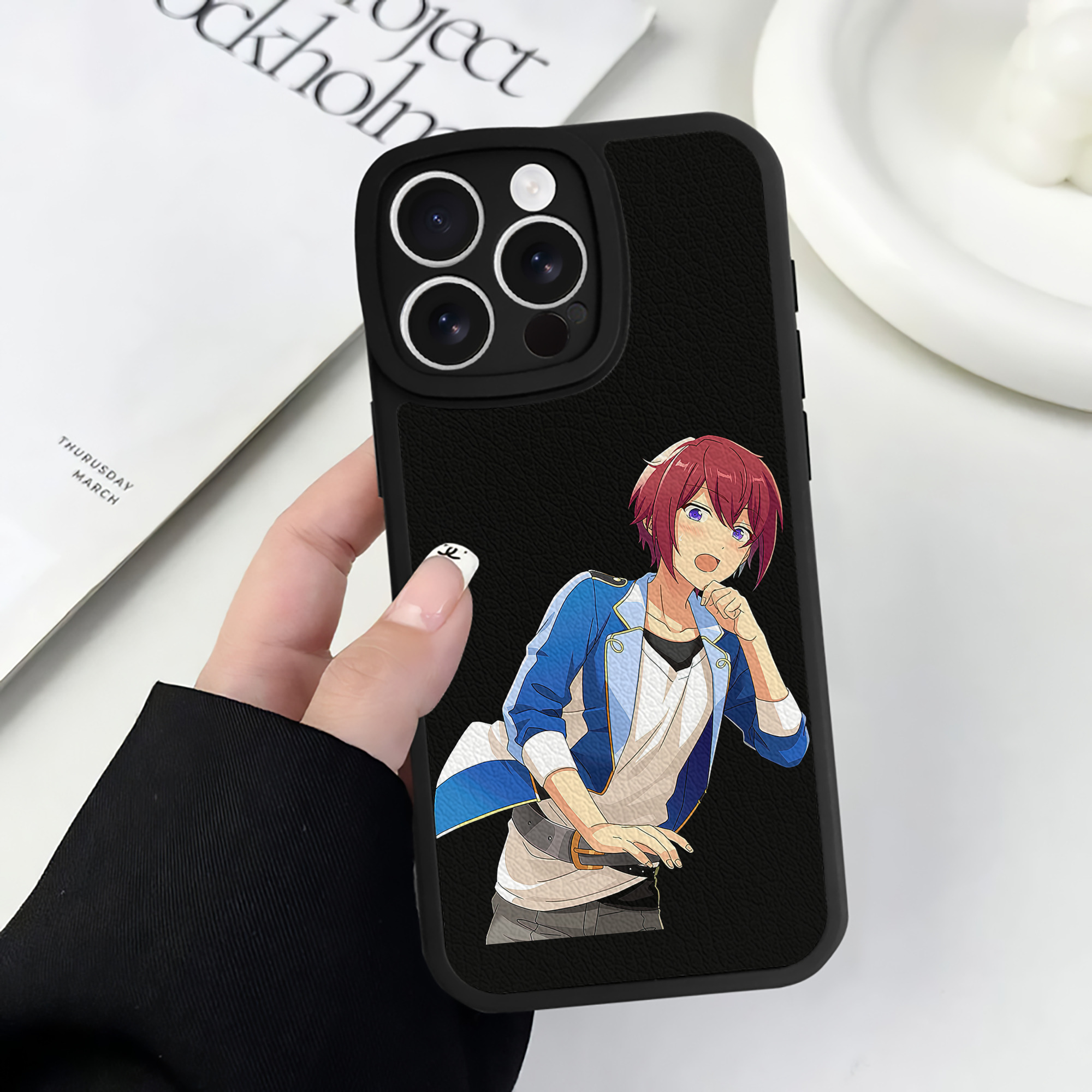 （画像用） あんさんぶるスターズ! Ensemble Stars 【iPhone 16シリーズ対応】シリコンスマホケース（レザー調） 材質：シリコン
